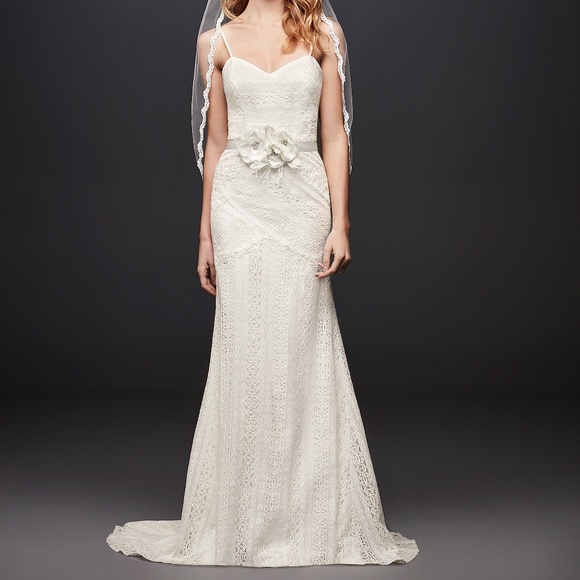 Davids bridal Galina sleeveles boho Wedding dress - Picture 1 of 7